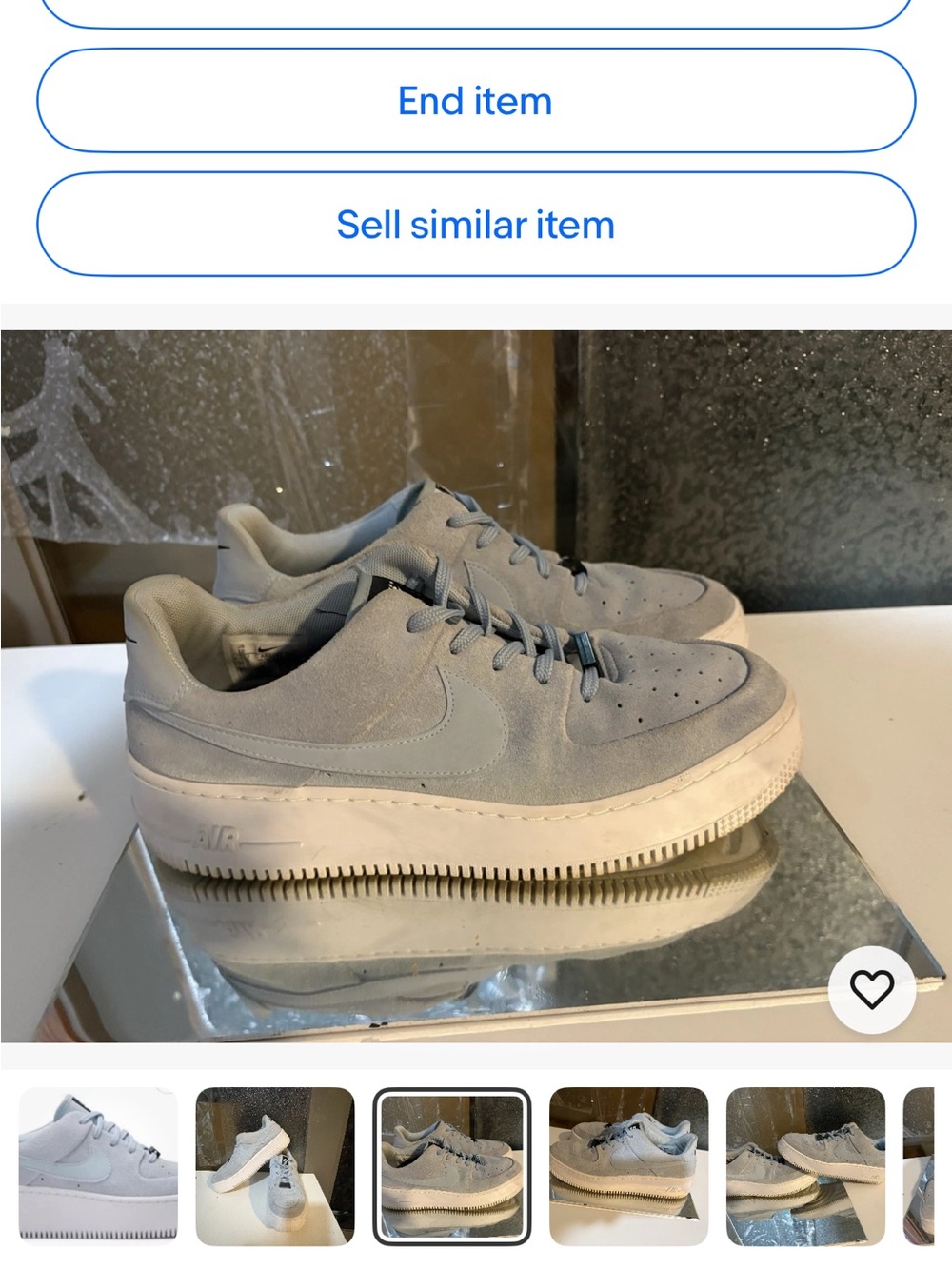 NIKE W AF1 SAGE LOW LT ARMORY BLUE AR5339 402 US W SZ 10.5 - Picture 4 of 8